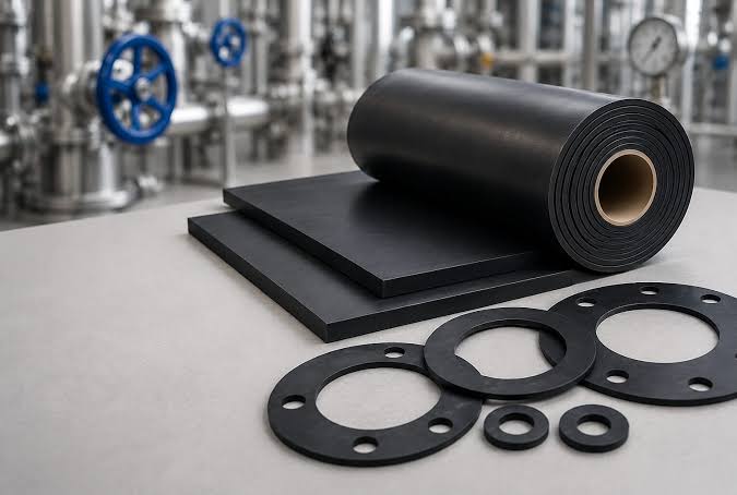 Gioăng đệm mặt bích cắt từ tấm cao su EPDM 